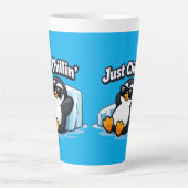 のんびりペンギン クッション カフェラテマグ (正面)