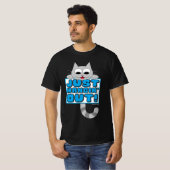 のんびりマタニティ!かわいいキャラクター猫 Tシャツ (正面フル)