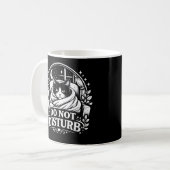 のんびり屋内猫　邪魔しないで　モノクロ コーヒーマグカップ (正面左)