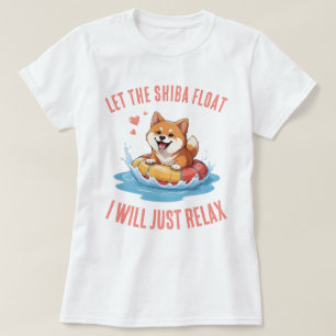 のんびり柴フロート Tシャツ