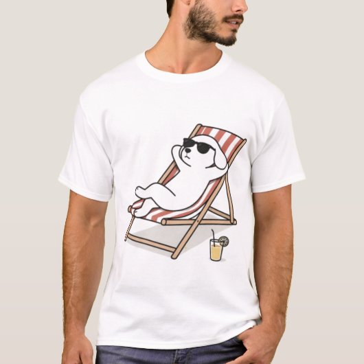 のんびり犬 Tシャツ (正面)