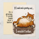 のんびり猫の誕生日カード シーズンカード (正面/裏面)