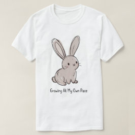 のんびり自分のペースで成長中 かわいいうさぎ Tシャツ