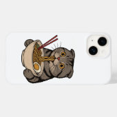  のんびり麺をすすり猫 Case-Mate iPhoneケース (裏面 (横))
