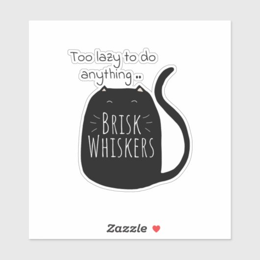 のんびり黒猫 シール (シート)