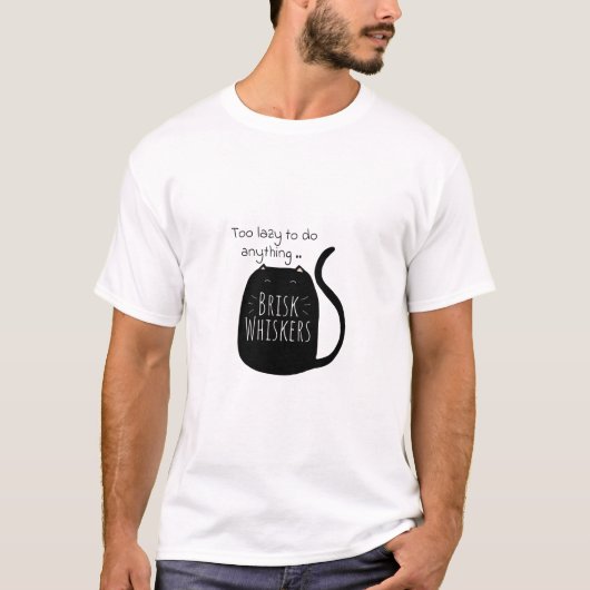のんびり黒猫 Tシャツ (正面)