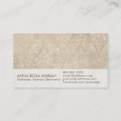 *~*のアイボリーのヴィンテージのアンティークによって老化させる虹色のダマスク織 名刺 (裏面)