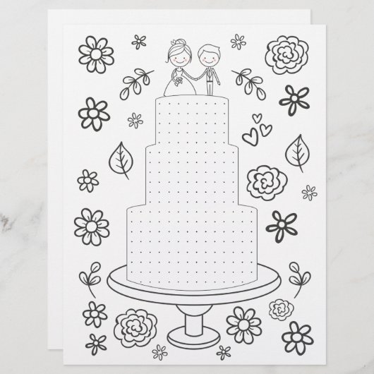 のアクティビテ結婚ィットドットゲームのカラーリングページ (正面/裏面)