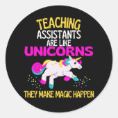 のアシスタント教えユニコーンの先生は魔法のような存在 ラウンドシール (正面)