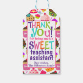 のアシス教えタントに感謝する甘い ギフトタグ (正面)