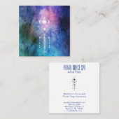 *~*のアステカな種族の神聖な幾何学の水彩画のシャーマン スクエア名刺 (正面/裏面)