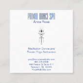 *~*のアステカな種族の神聖な幾何学の水彩画のシャーマン スクエア名刺 (裏面)