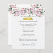 のアドバイス結婚はピンクの牡丹と金ゴールドを願う (正面/裏面)