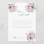 のアドバイス結婚はピンク色の牡丹を願う アドバイスカード (裏面)