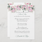 のアドバイス結婚はピンク色の牡丹を願う アドバイスカード (正面/裏面)