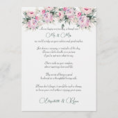 のアドバイス結婚はピンク色の牡丹を願う アドバイスカード (正面)