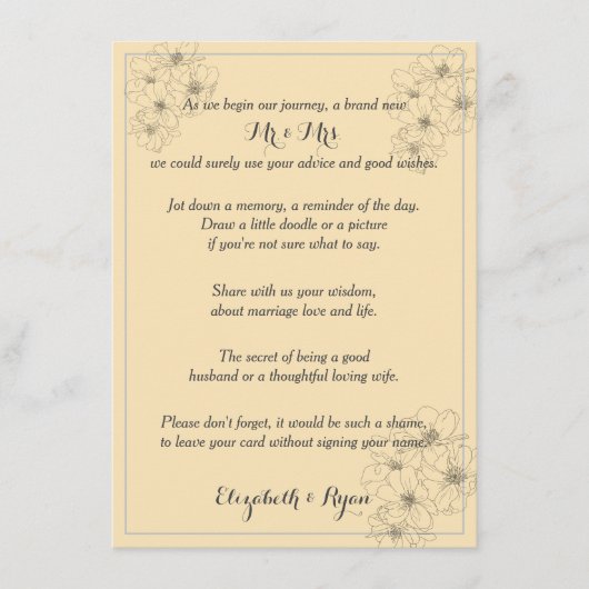 のアドバイス結婚は愛と生命のアドバイスカードを願う アドバイスカード (正面)