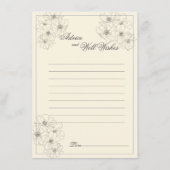 のアドバイス結婚は愛と生命のアドバイスカードを願う アドバイスカード (裏面)