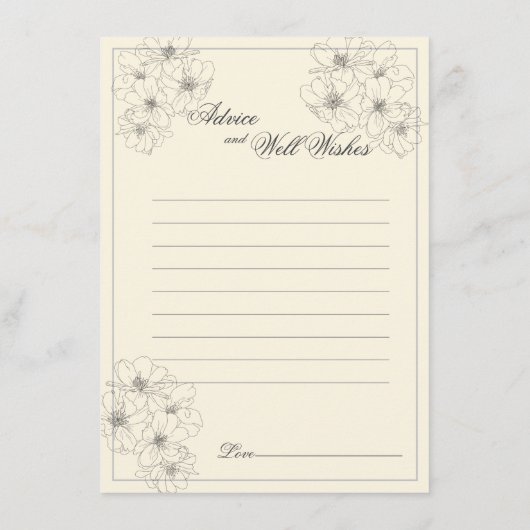 のアドバイス結婚は愛と生命のアドバイスカードを願う アドバイスカード (裏面)