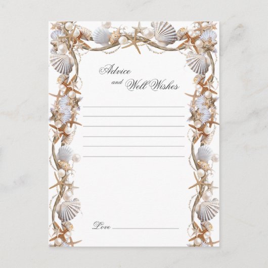 のアドバイス結婚グッドウィッシュシーシェル真珠 アドバイスカード (裏面)