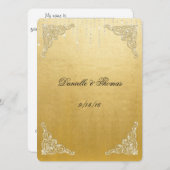 のアドバイス結婚コメントカードゴールドフォイルグリッター アドバイスカード (正面/裏面)