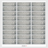 のアドレス結婚シャンパングラス木製ストリングライト シール (シート)