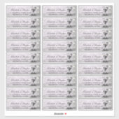 のアドレス結婚シャンパングラス木製ストリングライト シール (シート)