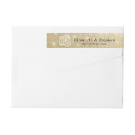 のアドレス結婚メイソンjar文字列ライト金箔 ラップアラウンドラベル