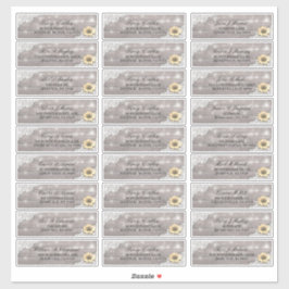 のアドレス結婚レースひまわり木のストリングライト シール