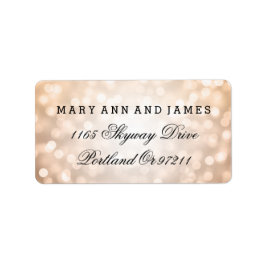 のアドレス結婚銅グリッター灯 ラベル