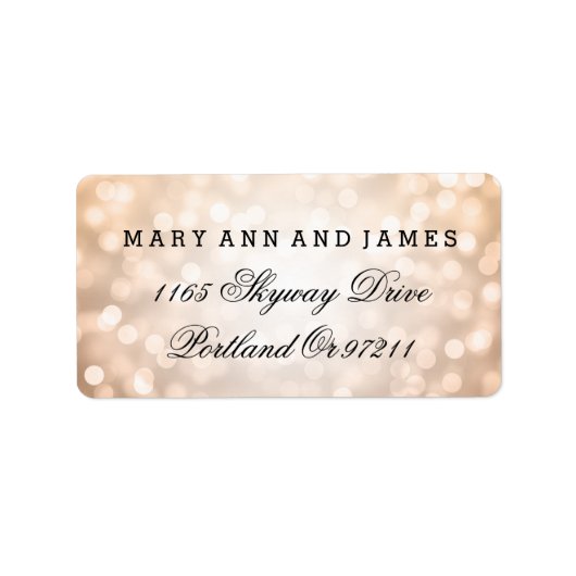のアドレス結婚銅グリッター灯 ラベル (正面)