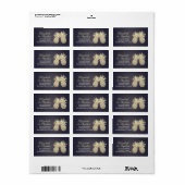 のアドレ結婚スゴールデンモダンパイナップルネイビーブルー ラベル (フルシート)