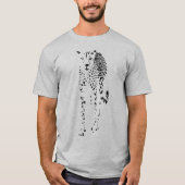 |のアフリカの野性生物前部のお洒落なチータ、 Tシャツ (正面)