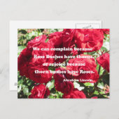 のアブ前向きラハム考え・リンカーンについての引用文 ポストカード (正面/裏面)