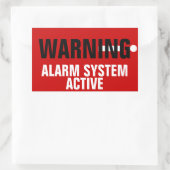 のアラー警告ムシステムのアクティブステッカー 長方形シール (バッグ)