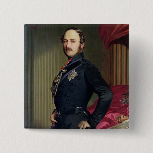 のアルバート王子ポートレート(1819-61年) 1859年(cの油 缶バッジ (正面)