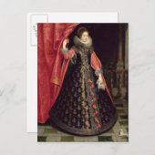 のアンリエッタ・マリアと推定されるポートレート ポストカード (正面/裏面)