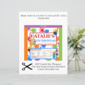 のアート絵画パーティーチョコレートバーラッパー (スタンド正面)