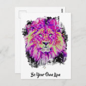 *~*のアート芸術的デジタルLION AP23 ポストカード (正面/裏面)