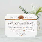 |のアールデコの金ゴールドの招待を結婚する金めっきされた魅力 招待状 (スタンド正面)