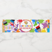 のアー絵画トパーティー誕生日ウォーターボトルラッパー ペットボトルラベル (シングルラベル)