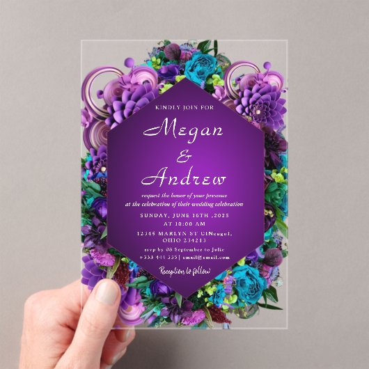 のア結婚クリル招待状 アクリル招待状 (インサイチュ (ポータブル))