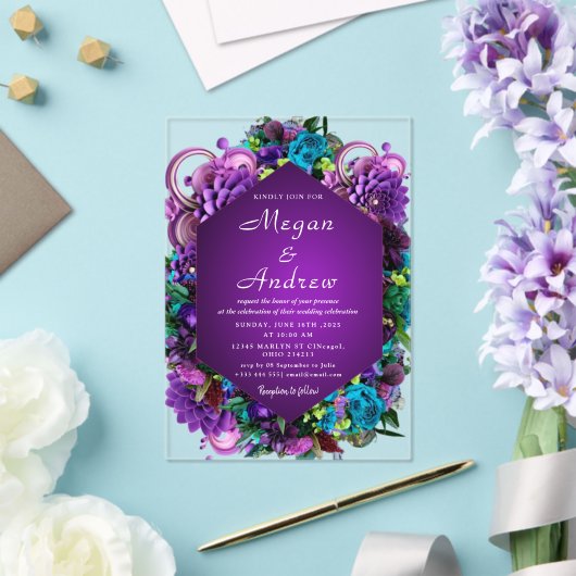 のア結婚クリル招待状 アクリル招待状 (インサイチュ (ウェディング))