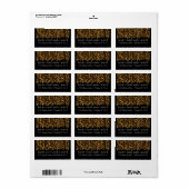 のア結婚ドレスモダン金ゴールド灯 ラベル (フルシート)