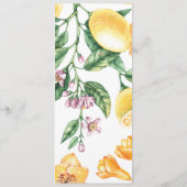 のイタリ結婚ア地中海の・ギリシャ・レモン・フラット・メニュー メニュー (裏面)