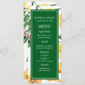 のイタリ結婚ア地中海の・ギリシャ・レモン・フラット・メニュー メニュー (正面/裏面)