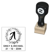 のイニシャル結婚モノグラムゴムスタンプリース ラバースタンプ (押印)