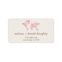 のイベントに対するピンク色の結婚ワールドマップ