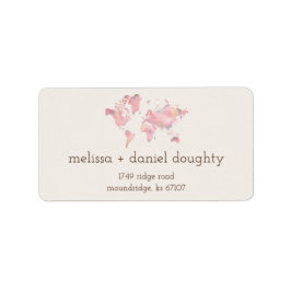 のイベントに対するピンク色の結婚ワールドマップ ラベル