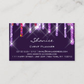 のイベントプランナー結婚バイオレットは紫ピンクをドリップス 名刺 (裏面)